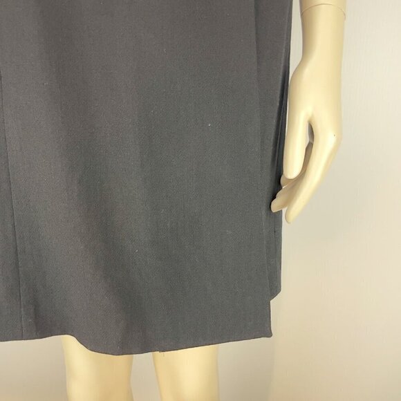 LIDA BADAY 100% Wool Designer Adjustable Wrap‎ Office Black Dress sz M - Picture 14 of 15